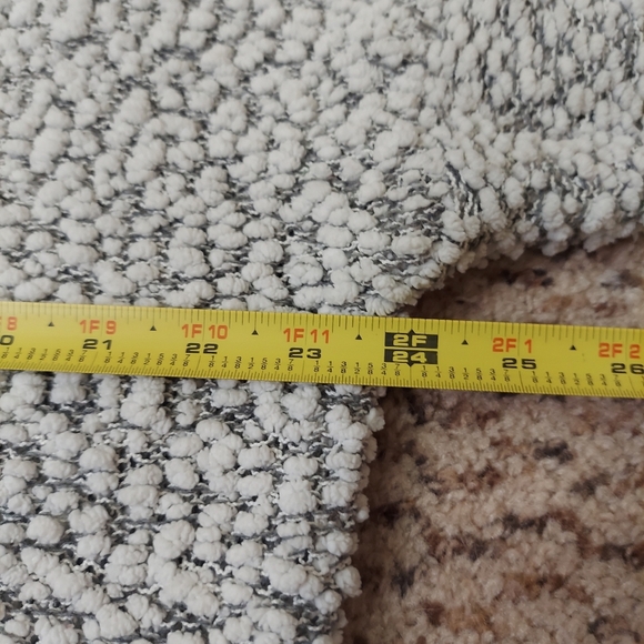 MOD Popcorn Sweater Women's Small Knit Hoodie Pullover Beige Gray Casual Shirt - Picture 9 of 12